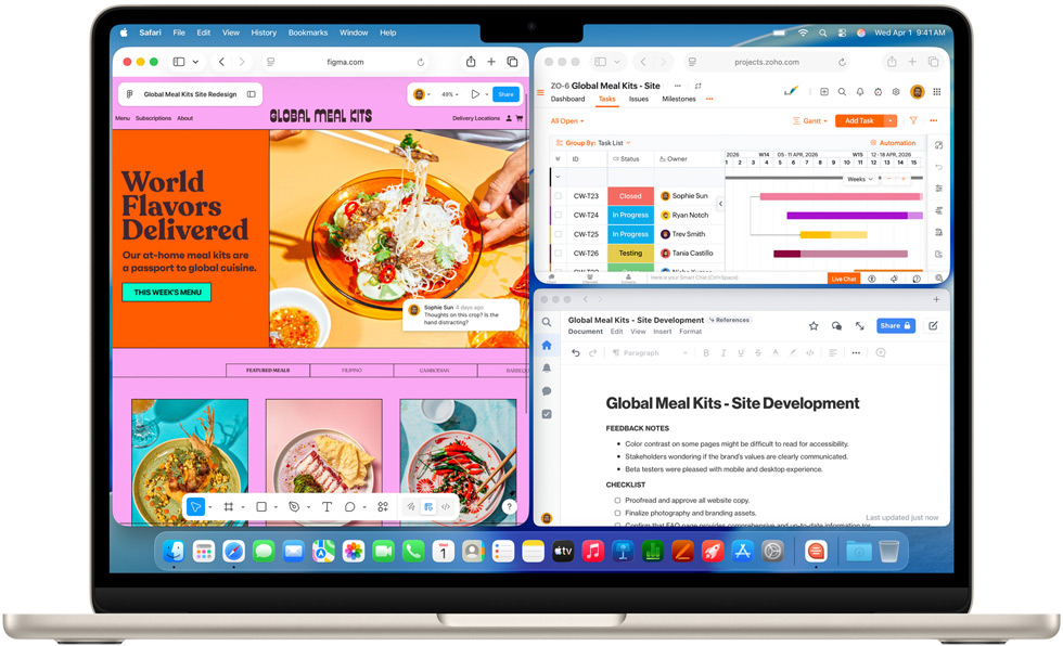 MacBook Air con diverse app aperte