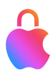 Animáció egy Apple-logót formáló lakatról, amelynek a nyelve zárva van, jelképezve az adatvédelmet